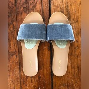 Aldo Women's Blue Slide Sandals